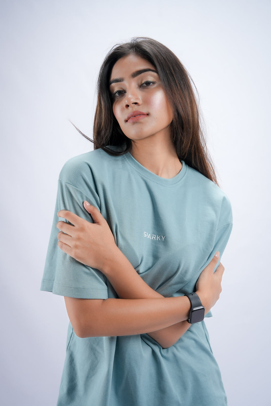 Dusty Teal Unisex Ovesized Plain T-Shirt