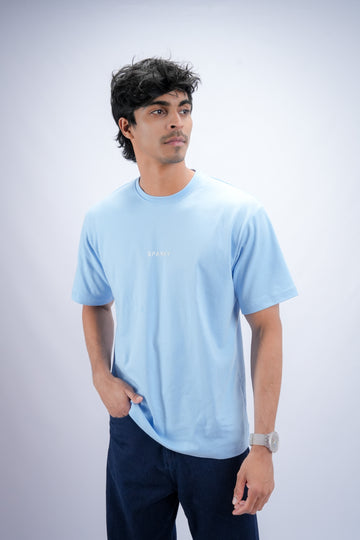 Sky Blue Unisex Ovesized Plain T-Shirt