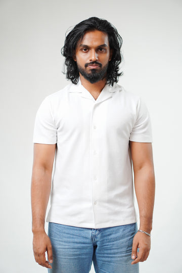 Fresco Cuban Shirt - White