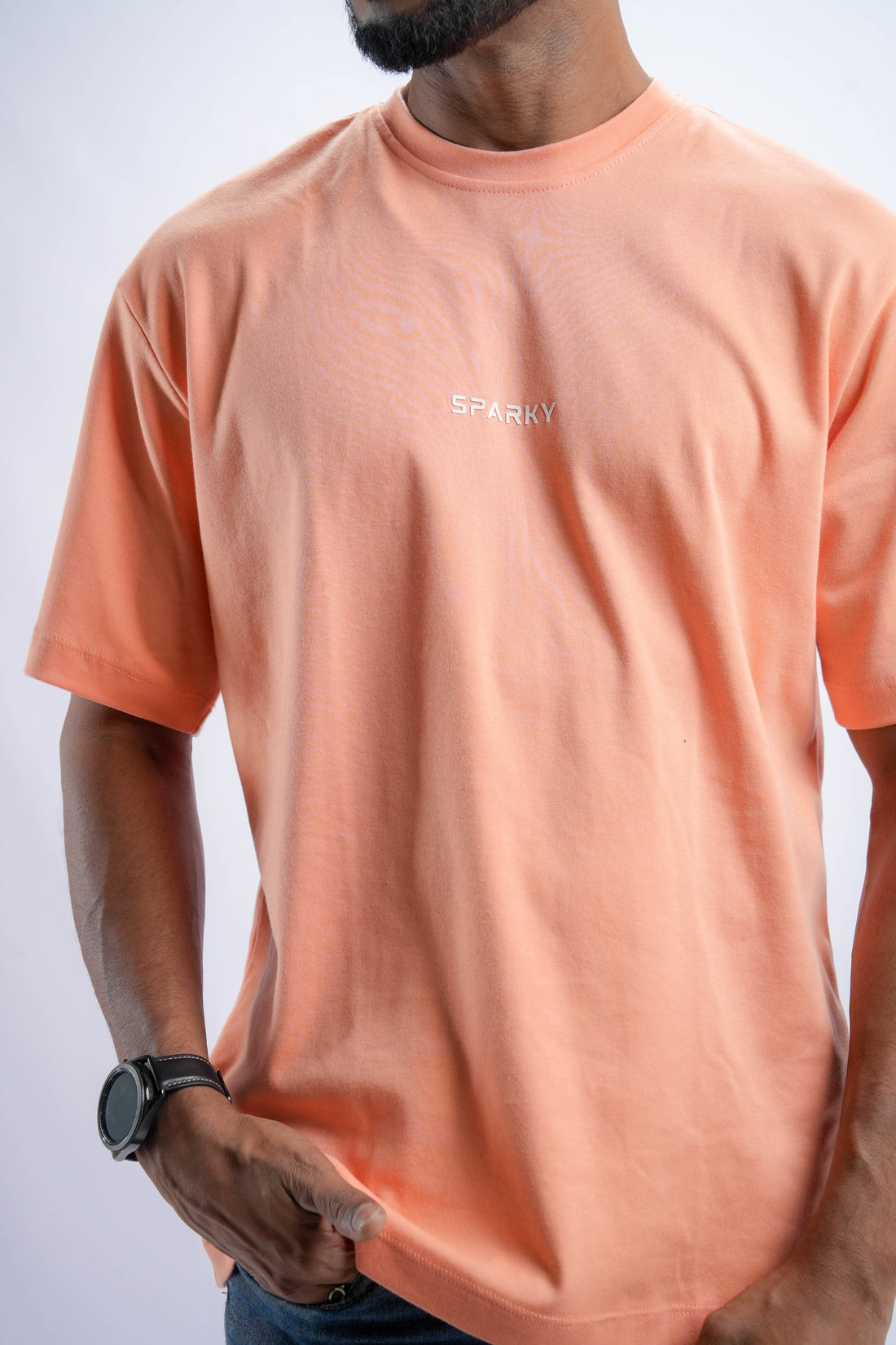 Light Salmon Unisex Ovesized Plain T-Shirt